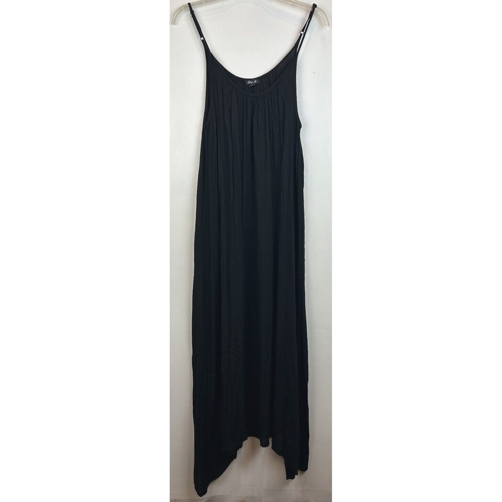 Black Maxi Dress Womens Small Slip Sleeveless Hanky Hem Fairy Whimsigoth Capsule